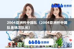 2004亚洲杯中国队（2004亚洲杯中国队各场次队长）
