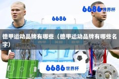德甲运动品牌有哪些（德甲运动品牌有哪些名字）