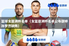 篮球女亚洲杯名单（女篮亚洲杯名单公布邵婷孙梦然缺阵）